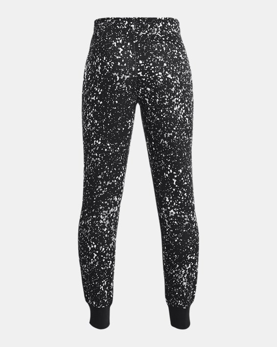 Boys' UA Rival Fleece Printed Joggers in Black image number 1